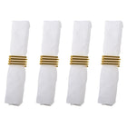 Servethouder goud metaal 4.7x4.7x1.9 cm set van 4