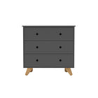 Dressoir 3 lades grenenhouten poten Scandinavisch