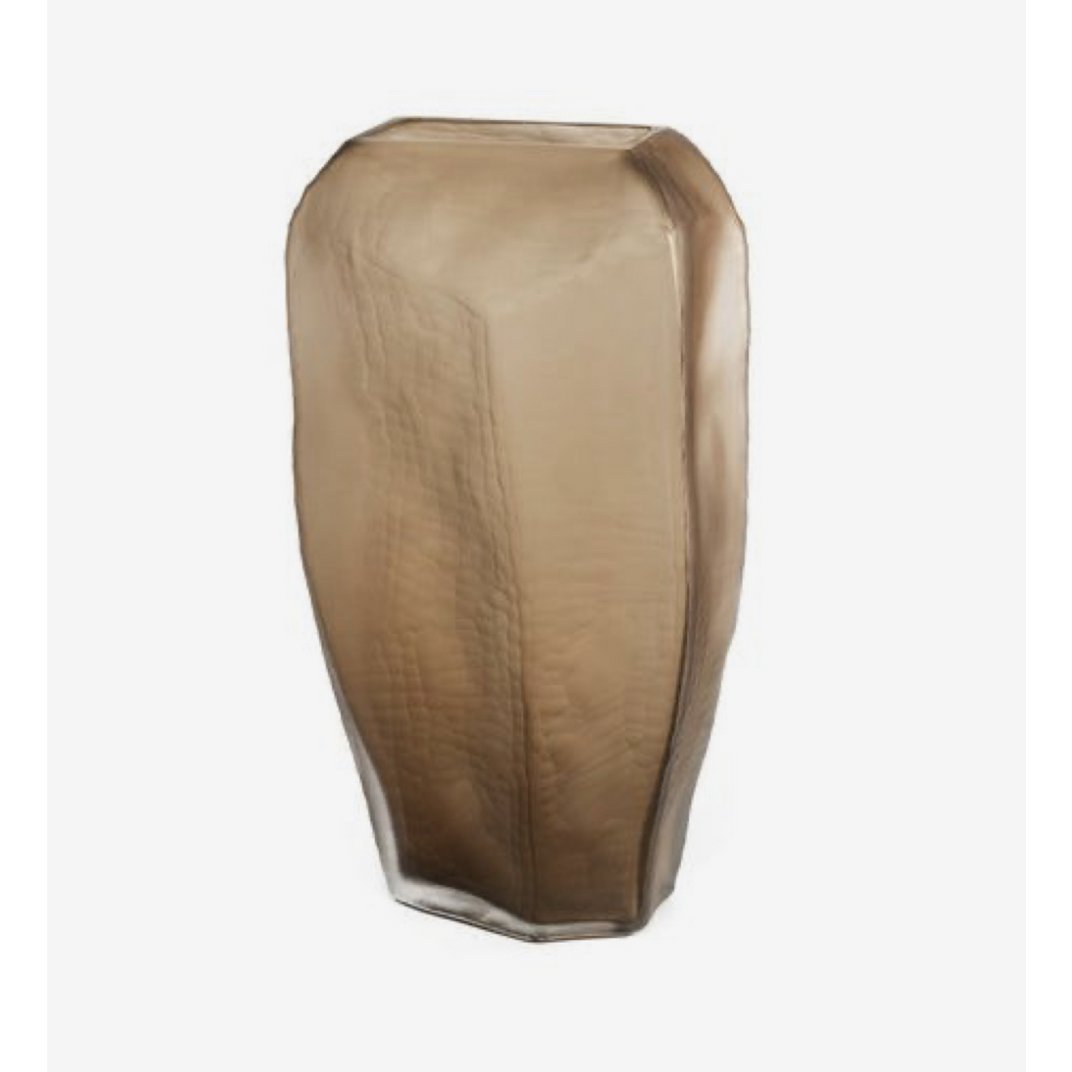 Vaas glas 38 cm chocolade
