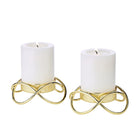 Kandelaars goud set van 2 H 3 cm Ø 10.5 cm