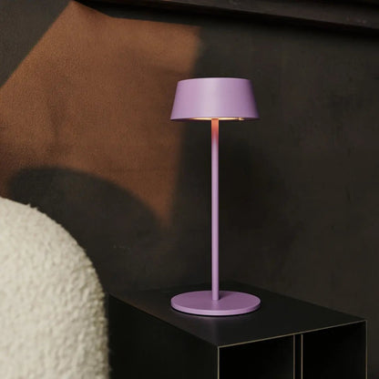 Hugo Violet Lilac Rechargeable Table Lamp - Stylish, dimmable lamp & wireless