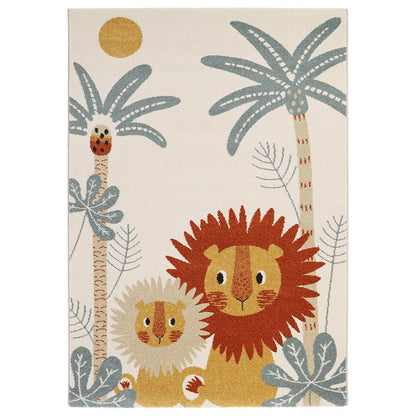 Kindertapijt 120x170 cm leeuw moeder welp