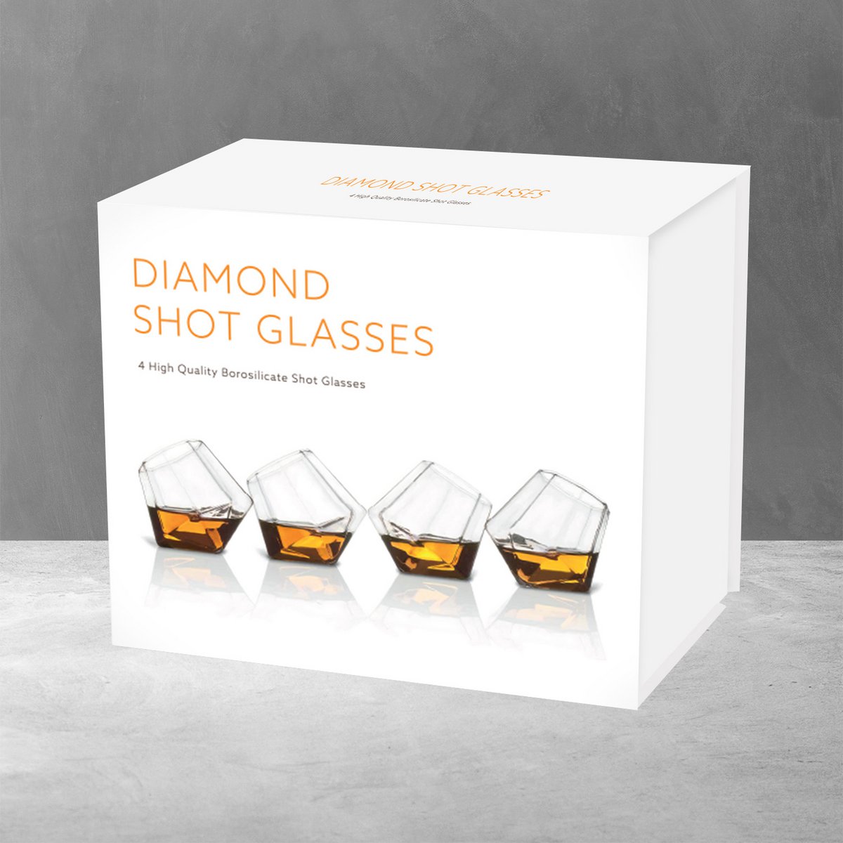 Mad Monkey - Diamond Shot Glasses (set of 4) with Gift Box