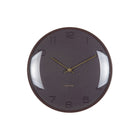 Wandklok 31 cm bruin metaal