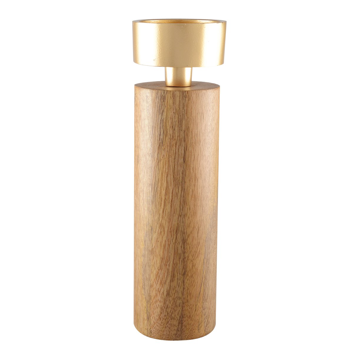 Kandelaar hout metaal 27 cm