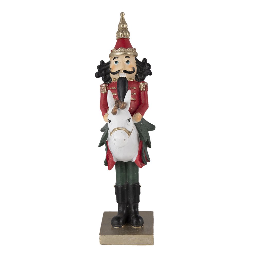 Notenkraker beeld 25 cm rood groen kunststof