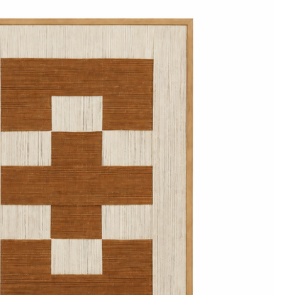 Wanddecoratie 70x50x2.5 cm katoen bruin