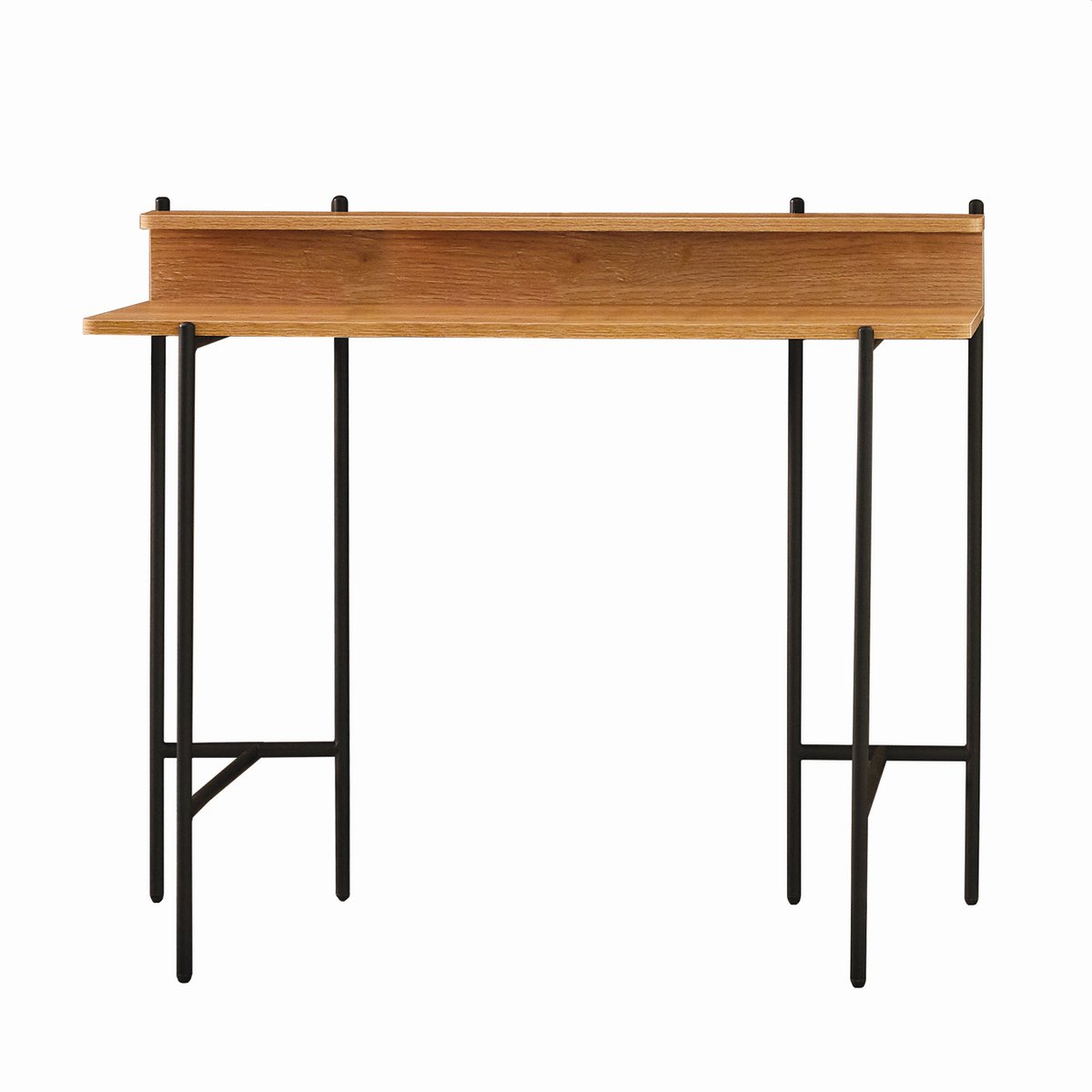 Bureau 120x46 Cm Metalen Frame Met MDF Blad Acacia Look