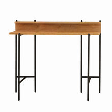 Bureau 120x46 Cm Metalen Frame Met MDF Blad Acacia Look