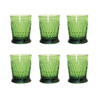 Acrylic Green Water Glasses Set of 6 for Everyday Use