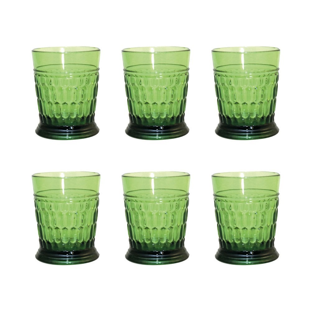 Waterglazen set van 6 groen acryl