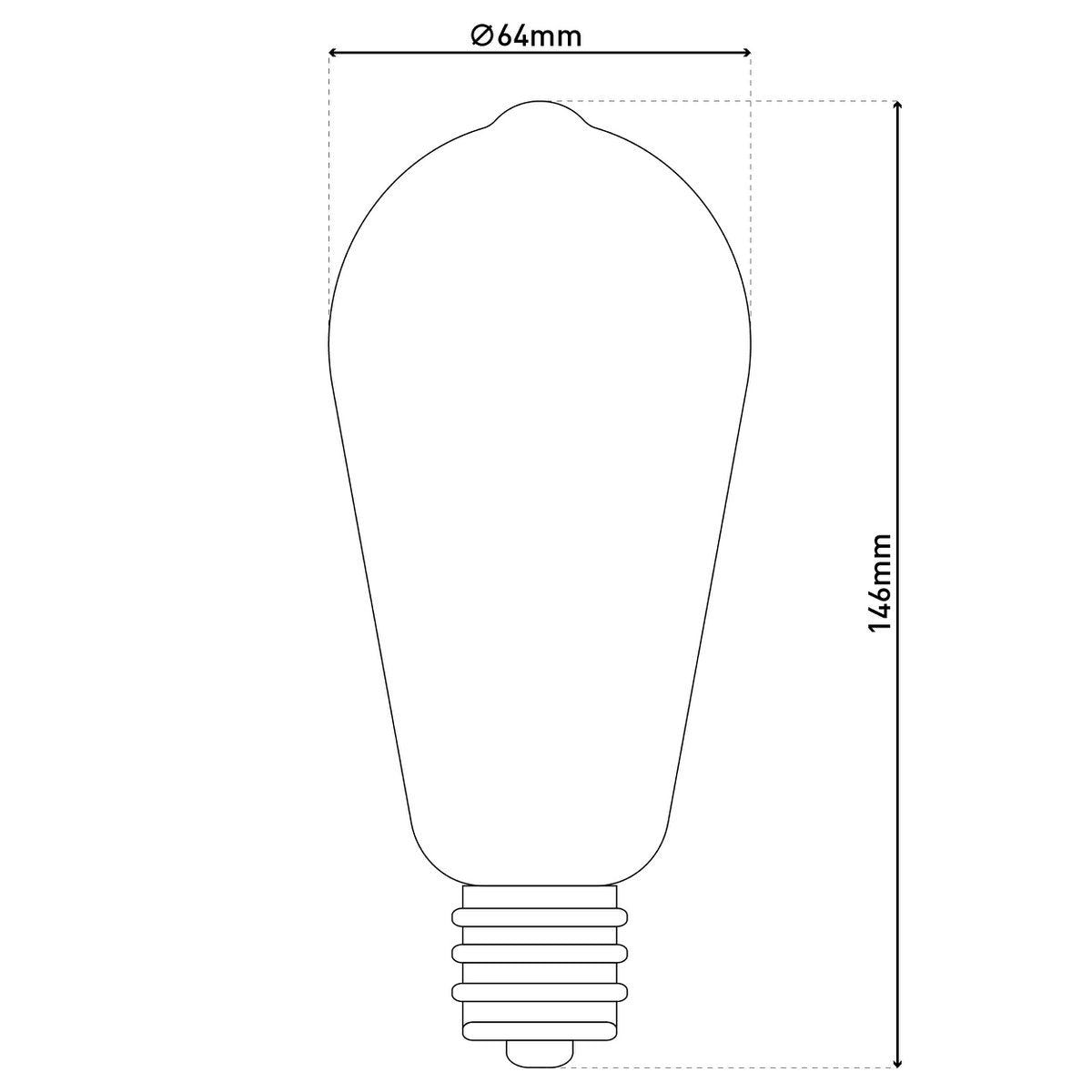 LED lamp E27 4W Ø 6,4 cm amber metaal glas