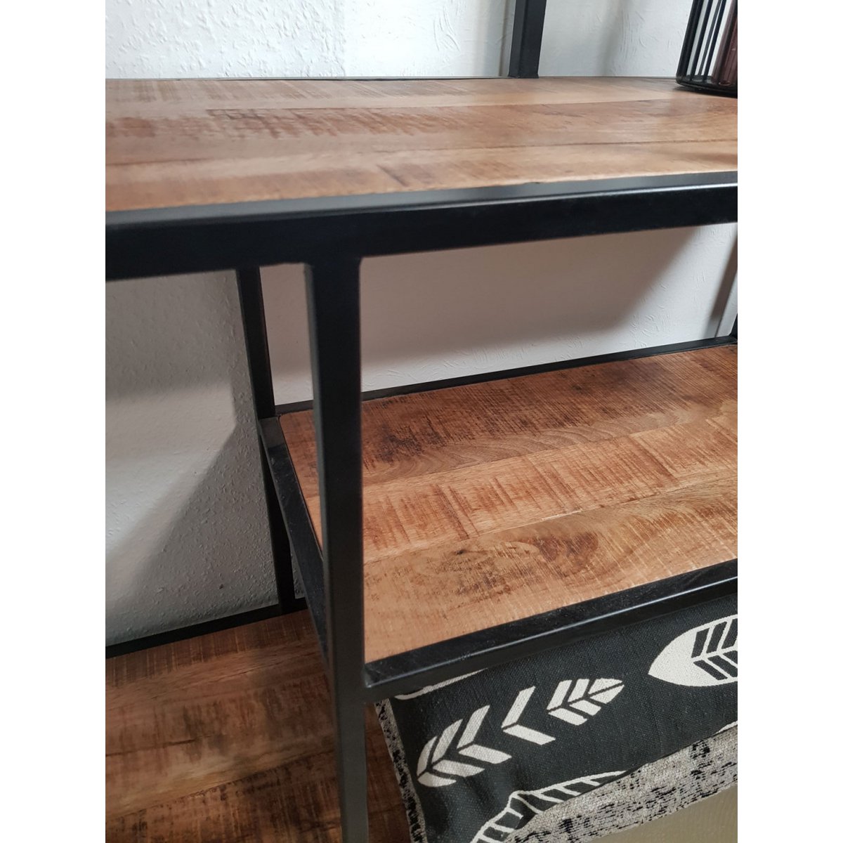 Boekenkast Stand Metalen Frame Zwart Mat 100x193x36