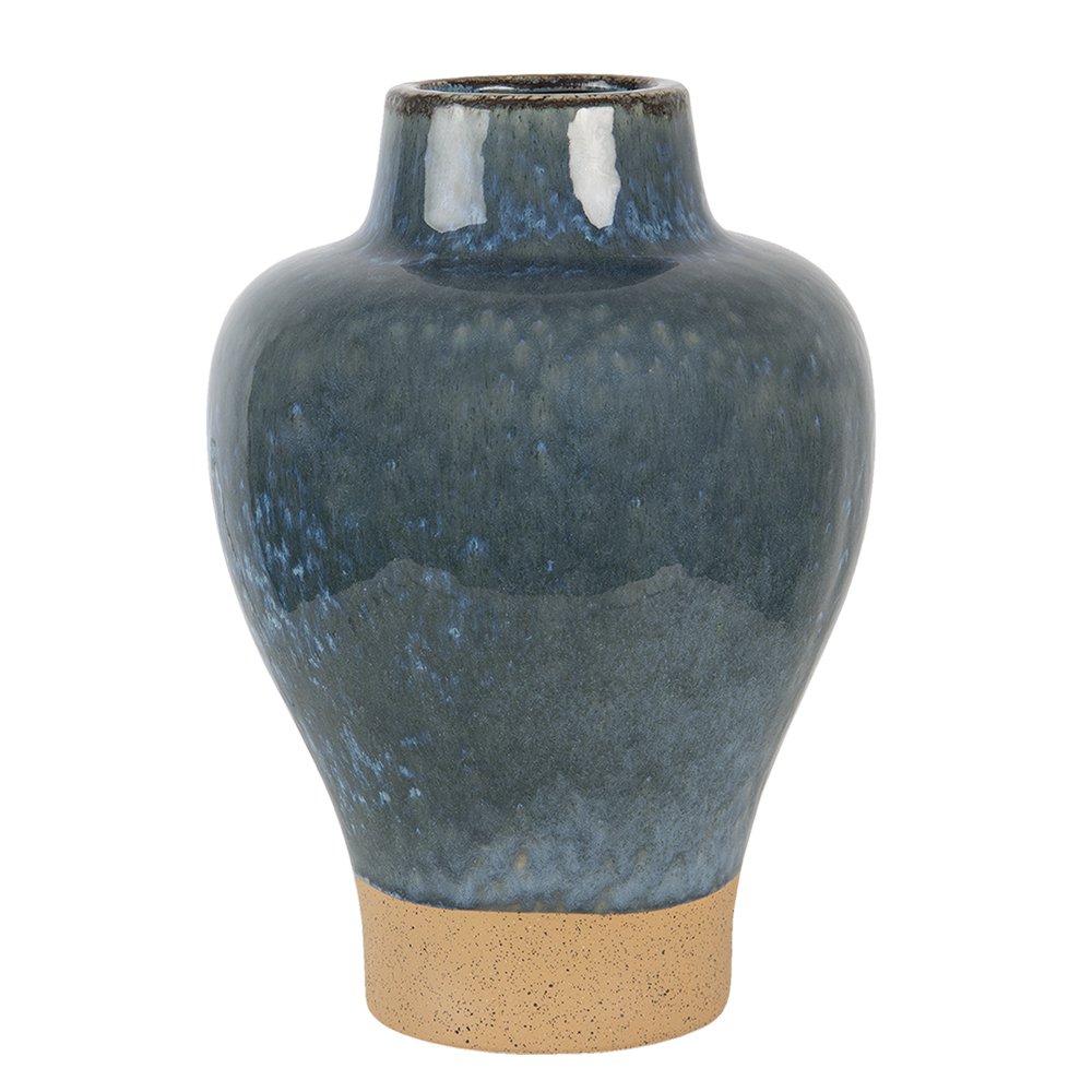Vaas Ø 21x31 cm blauw keramiek