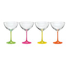 340ml neon cocktail glasses - lot of 4