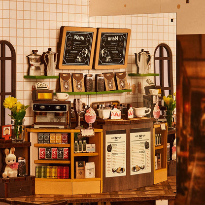 Robotime, DIY, Book Nook Holiday Café, TGB15, 23,2x6,5x31,6cm