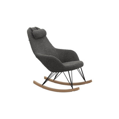 Schommelstoel teddybont grijs 67x105x107 cm