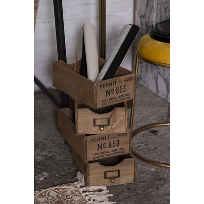 Tijdschriftenhouder 18x29x10 cm bruin hout