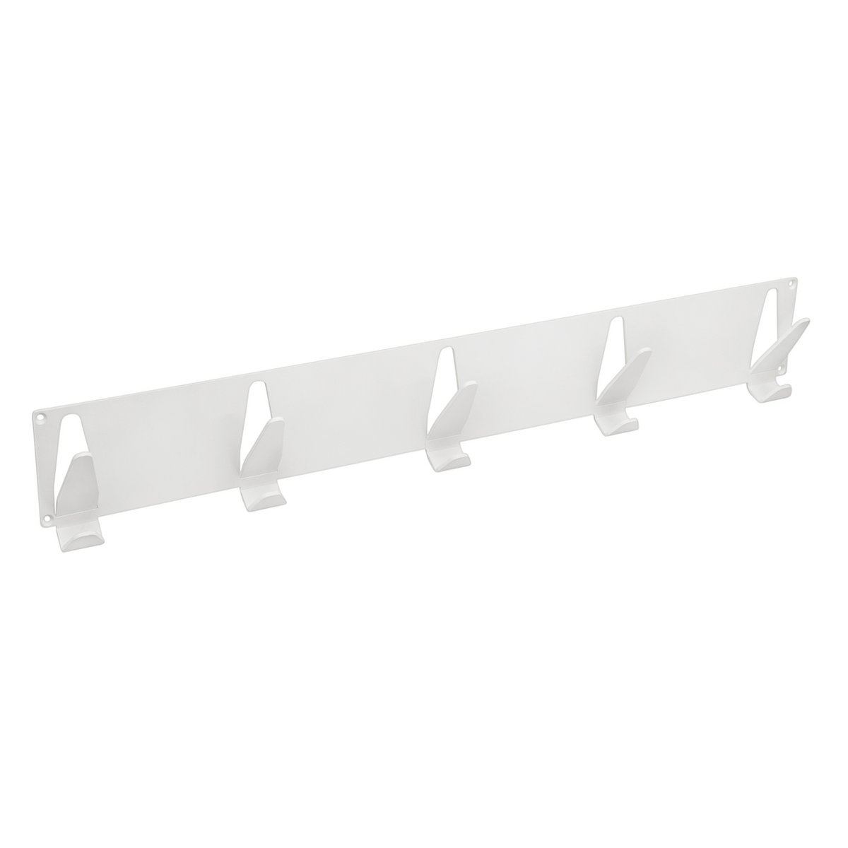 Wandkapstok 120x30 cm wit 10 haken
