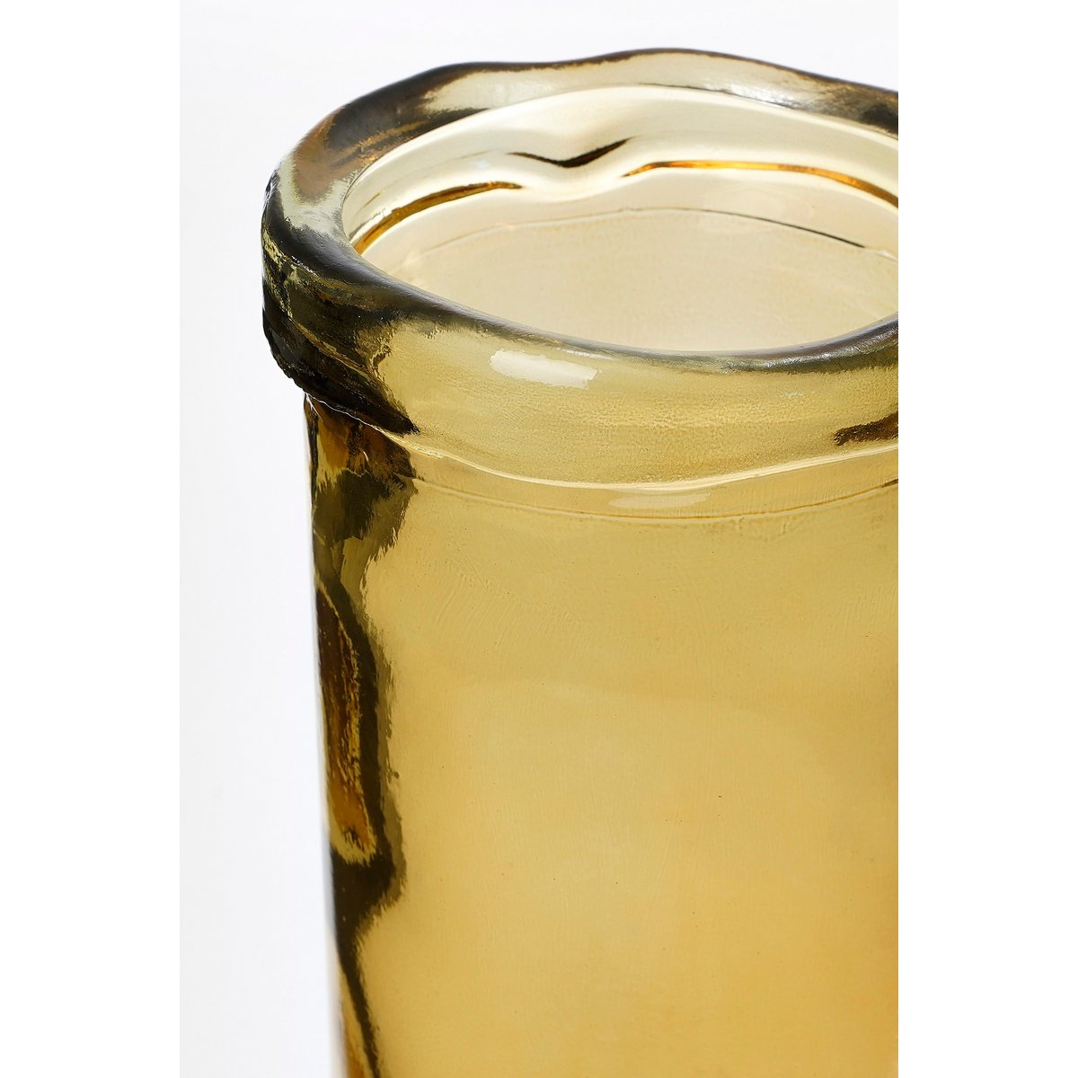 Vaas Pepe 28 cm bruin gerecycled glas