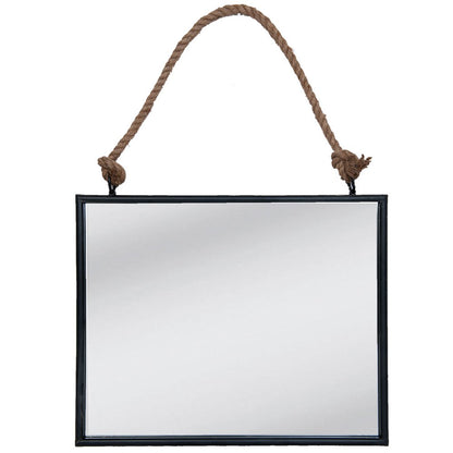 Mirror 50x40 cm Black MDF Large Mirror