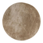 Vloerkleed rond 160 cm zand polyester