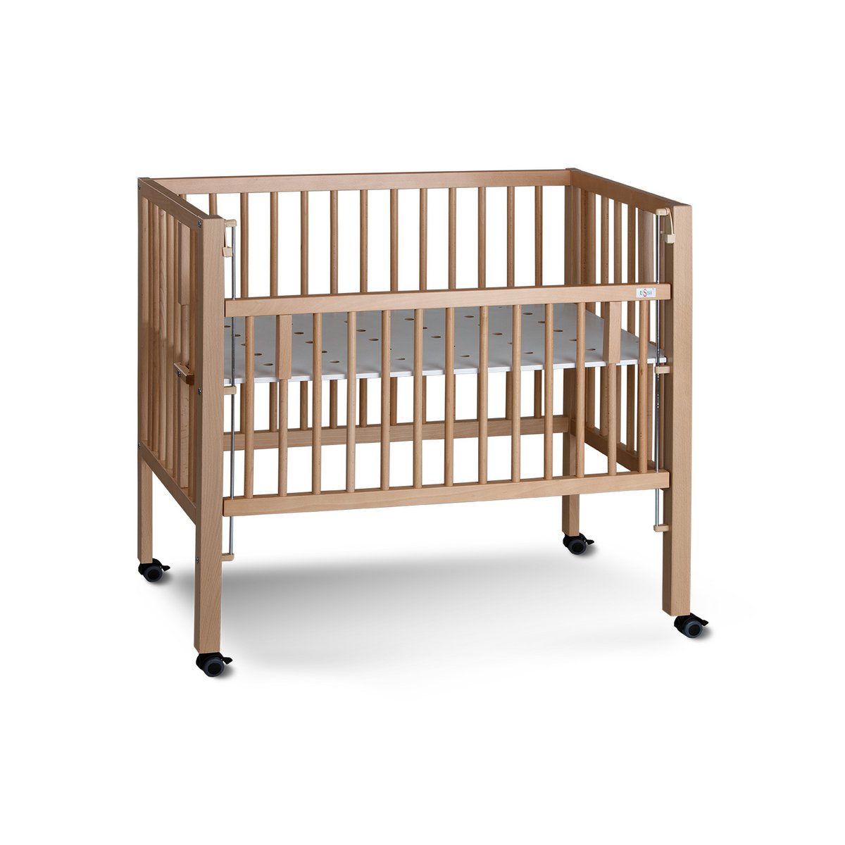tiSsi® MAXI BOXSPRING bedside cot natural 90x50 cm