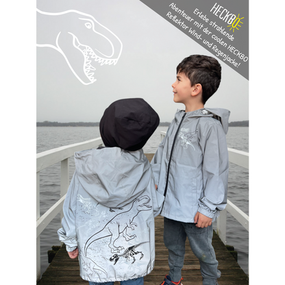 Kinder Reflector Regenjas Dinosaurussen Met Dinosaurusprint
