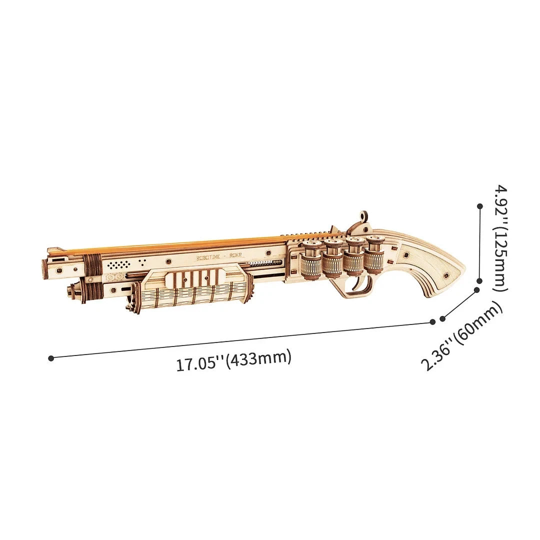 Houten 3D puzzel Terminator M870 43,3x6x9,2cm