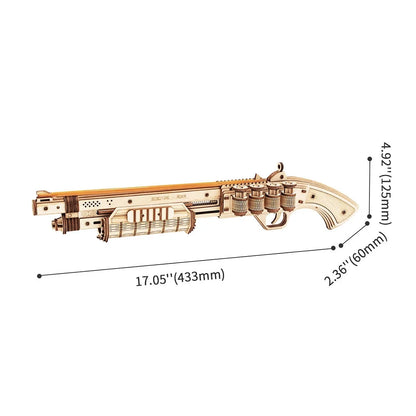 Houten 3D puzzel Terminator M870 43,3x6x9,2cm