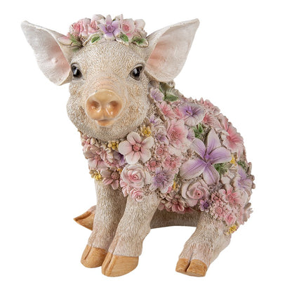 Beeld Varken 24x16x23 cm Roze Kunststof Varken Woonaccessoires