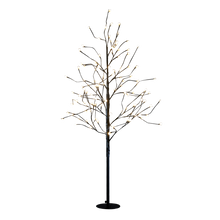 Kerstboom LED 150 cm zwart metaal 108 lampjes