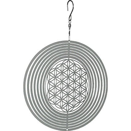 Windspinner RVS 12 cm Flower of Life