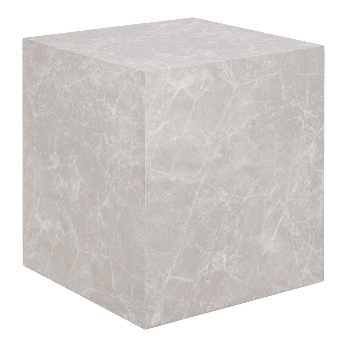 Bijzettafel marmerlook beige 40x40x45cm
