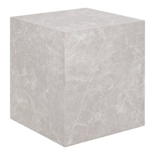Bijzettafel marmerlook beige 40x40x45cm