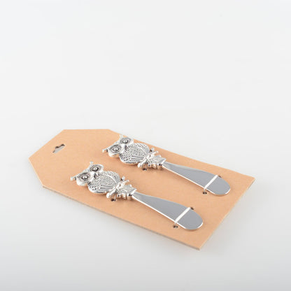 Botermessen set van 2 zilver 13 cm
