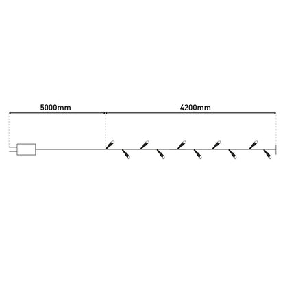 LED lichtsnoer 420 cm warm wit