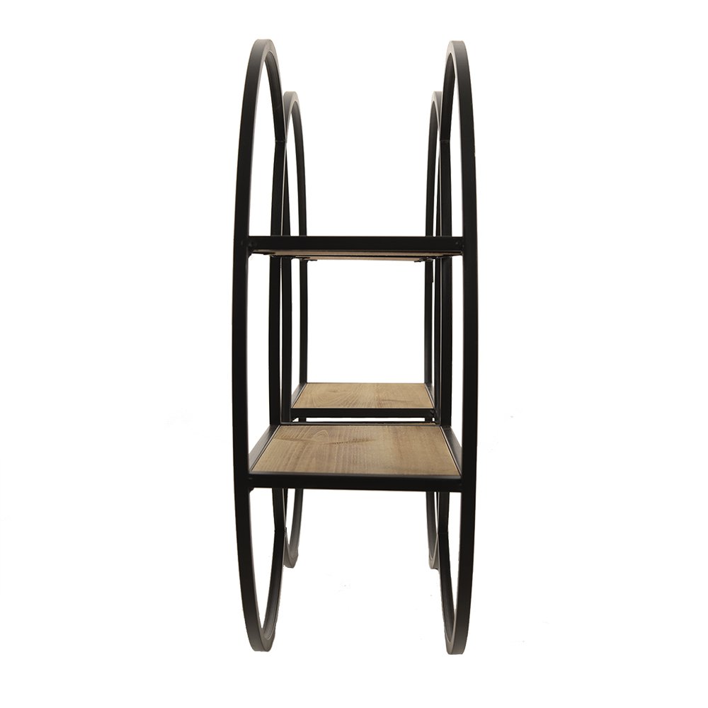 Wandrek 84x17x51 cm hout metaal