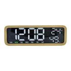 Wekker 26x5 cm hout wit digitaal display