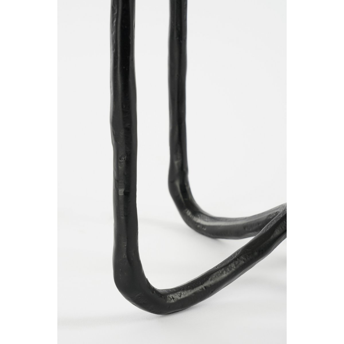 Kandelaar aluminium zwart 23x23x44 cm