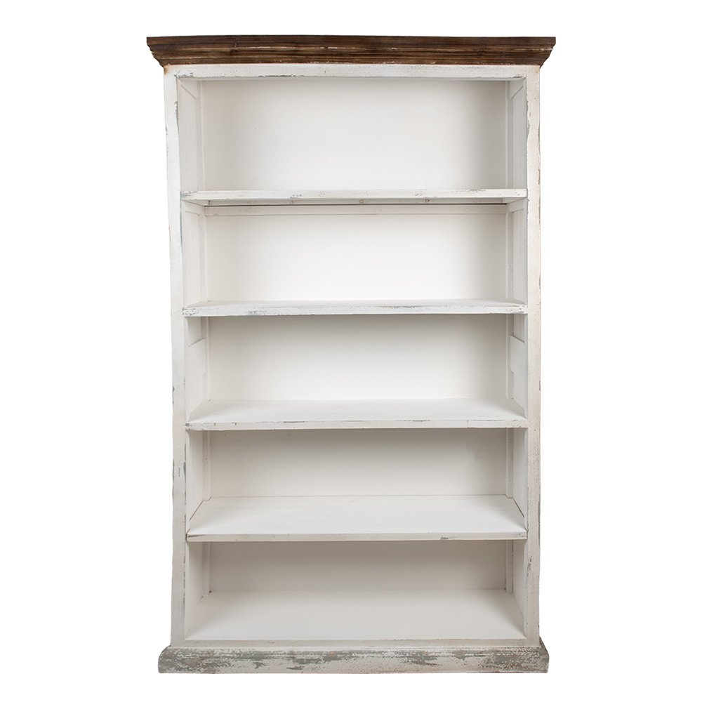 Boekenkast 120x36x195 cm wit hout