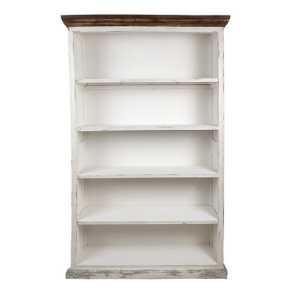Boekenkast 120x36x195 cm wit hout