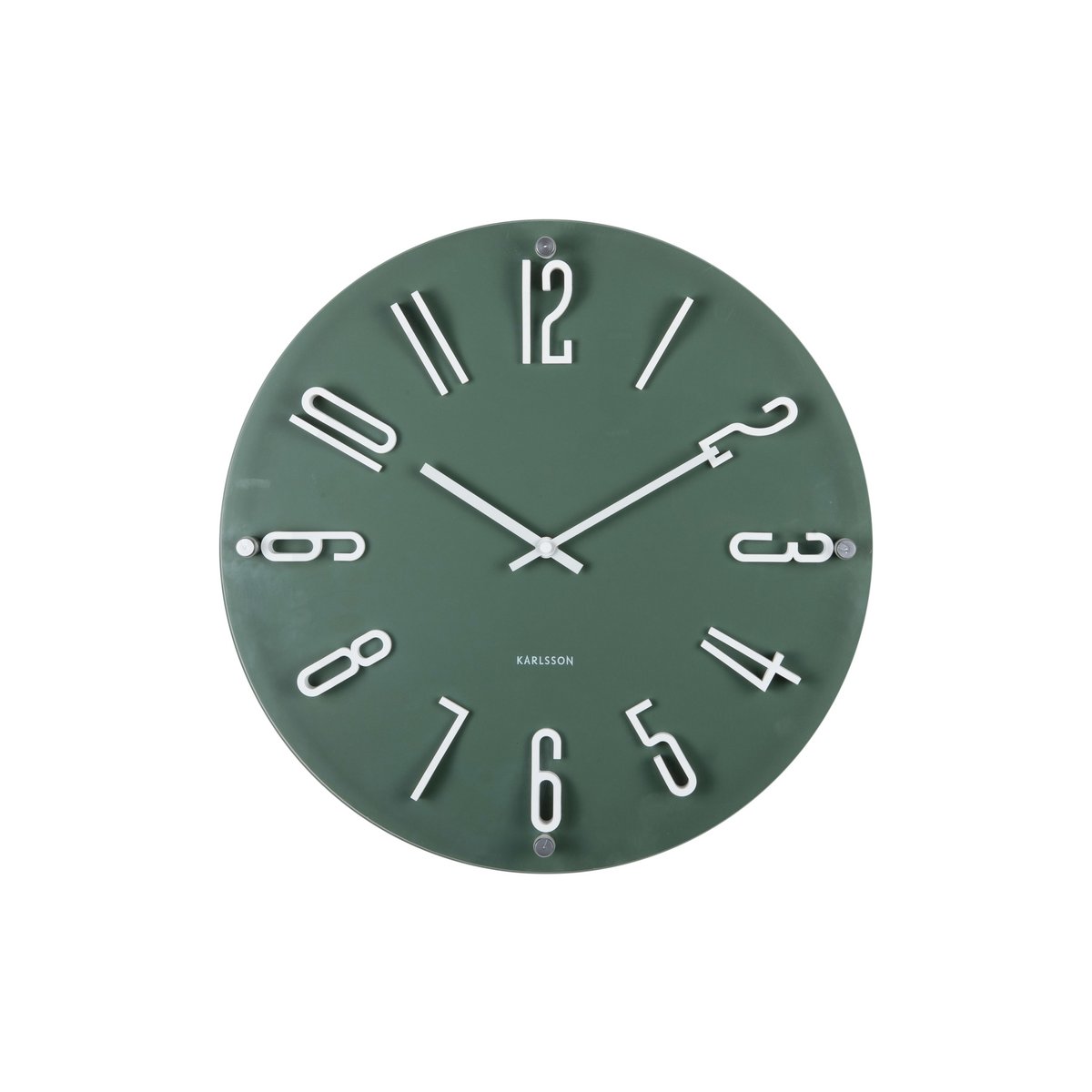 Wandklok 40 cm melamine groen