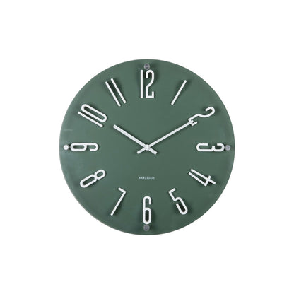 Wandklok 40 cm melamine groen