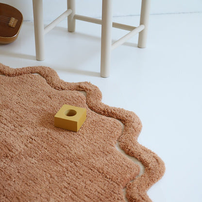 Kindertapijt rond 110 cm katoen wasbaar