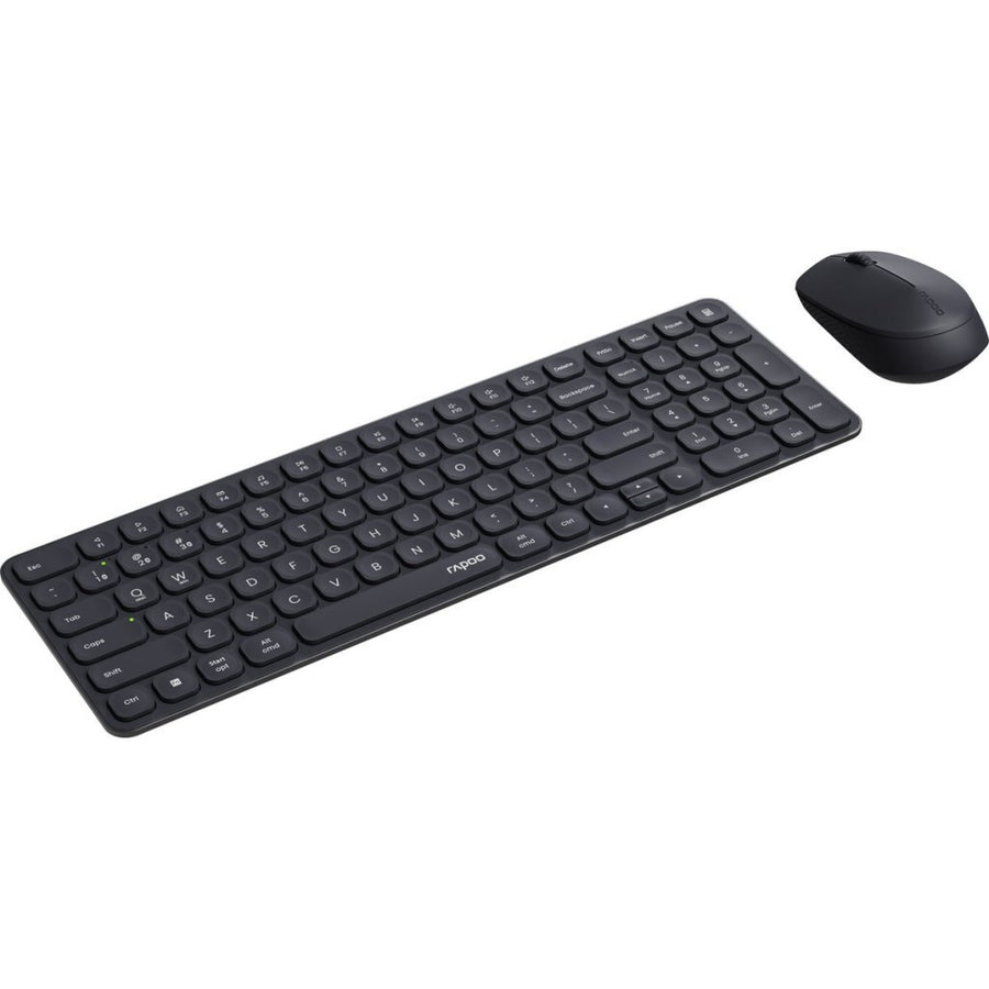 Rapoo 9310M Comboset Qwerty(Nl) Toetsenbord + Muis Zwart