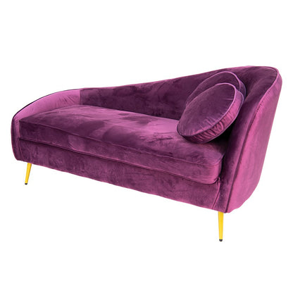 Chaise longue 154x73x82 cm paars fluweel