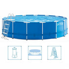 Intex 28242Gn Metal Frame Pool 457X122 Cm + Filter Pump And Ladder + Accessories Blue