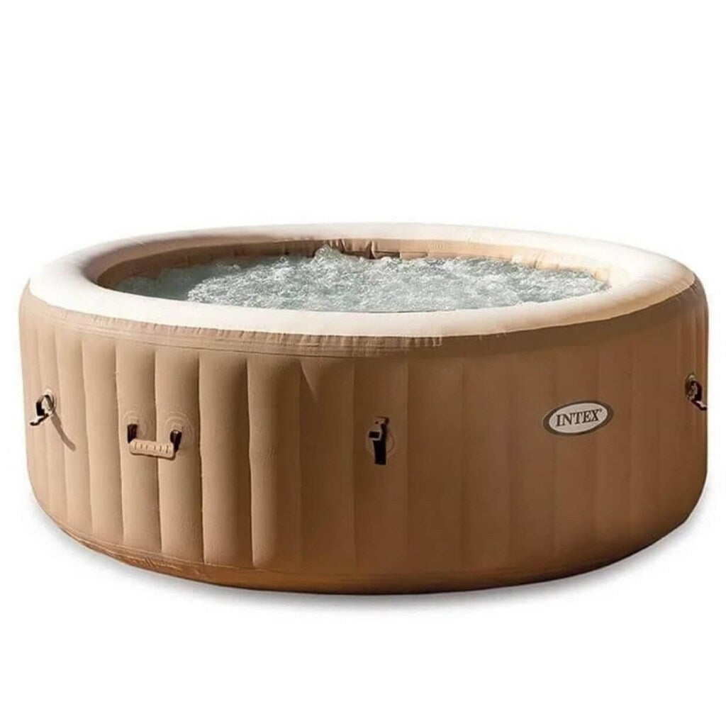 Intex 28476 Purespa Bubble Massage Jacuzzi 4-Persoons Set + Energy Efficient Afdekzeil
