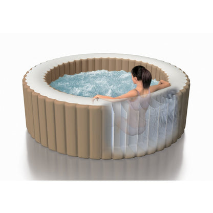 Intex 28476 Purespa Bubble Massage Jacuzzi 4-Persoons Set + Energy Efficient Afdekzeil